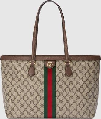 Gucci Ophidia Large Tote Bag, Beige, GG Canvas