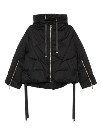 Twin-Set quilted hooded jacket - women - Polyamide - 40 - Black