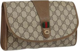 Gucci Pre-owned Clutches, female, Beige, Size: ONE SIZE Pre-owned Vintage Plastic Clutch