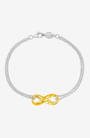Dower & Hall Entwined Infinity Bracelet in Silver And Gold at Nordstrom, Size 7.25