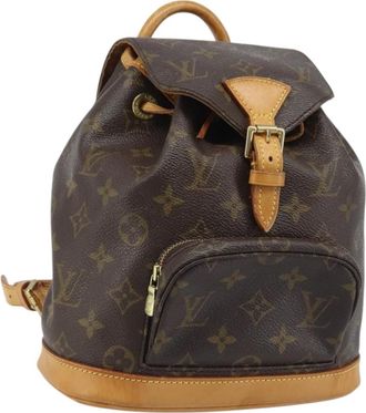 Louis Vuitton Vintage Montsouris Monogram Canvas Brown Canvas Backpack Bag (Pre-Owned)