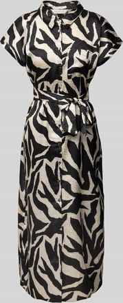 Apricot Midikleid mit Bindeg&uuml;rtel in Black, Gr&ouml;&szlig;e XXL