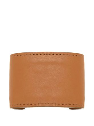 Jennifer Behr leather ponywrap hair accessory - women - Lambskin/Steel - One Size - Brown