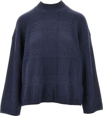 Emporio Armani Su&eacute;ter de lana y cachemira - Knitwear - Mujer - Azul - S