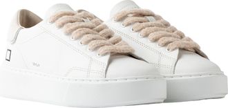 D.A.T.E. Leather Low-Top Sneaker - White