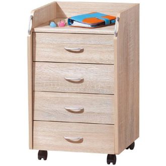 Dmora C&oacute;moda Dburn: 4 Cajones, Apertura Y Cierre Deslizantes, 40x36x65h Cm Beige