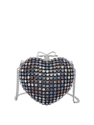 Self Portrait Crystal heart clutch