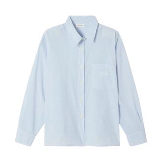 American Vintage Eluabird Shirt - Dames - Blouses & Shirts - Blauw - Maat: L Katoen
