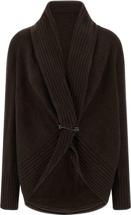 Alberta Ferretti Brooch Cardigan