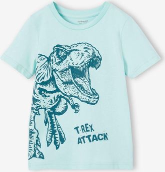 Vertbaudet Jungen T-Shirt BASIC mit Print vorn türkis