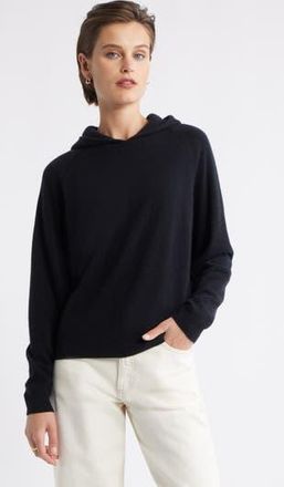 Nordstrom Cashmere Sweater Hoodie in Black Rock at Nordstrom Rack, Size Large