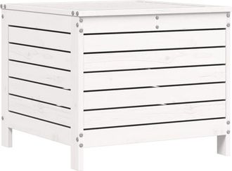 vidaXL Garden Footstool White 62x63.5x53.5 cm Solid Wood Pine Vidaxl