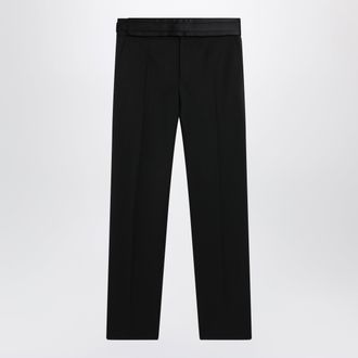 Dolce & Gabbana Pantalone smoking in lana e seta nero