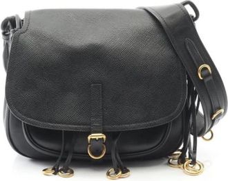 Prada Pre-owned Cross Body Bags, female, Black, Size: ONE SIZE Pre-owned Vintage Leather Cross Body Bag