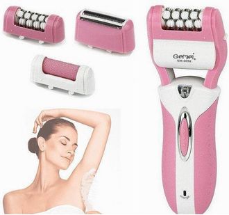 Trade Shop Trade Shop - Epilatore Rasoio Elettrico Ricaricabile 3in1 Donna Corpo Pedicure Lima Gm-3052