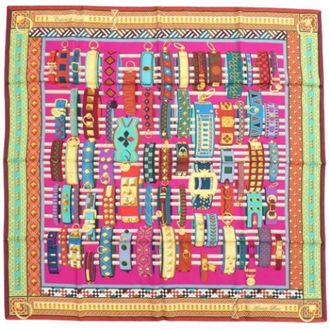 Herm&egrave;s Pre-owned Vintage Zijden Sjaal - Dames - Pre-owned - Veelkleurig - Maat: ONE Size Zijde