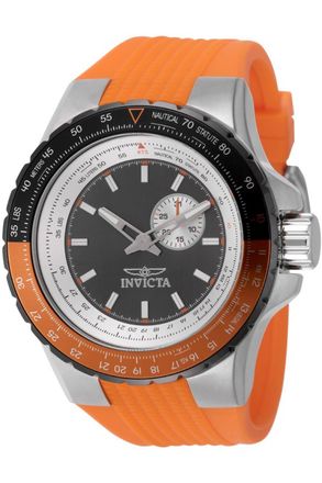 Invicta Aviator 49721 Heren Horloge - Quartz Uurwerk - Roestvrij Staal met grijze Wijzerplaat - 50mm