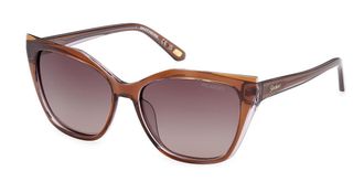 Skechers SE00154 Polarized 47H Womens Sunglasses Brown Size 55