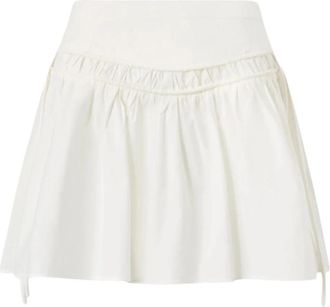Pinko Rovigo Gonna Popeline - Dames - Korte rokken - Wit - XS - Katoen - Rokken