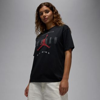 Nike Jordan Womens Jordan Flight Graphic T-Shirt in Black | IB9943-010