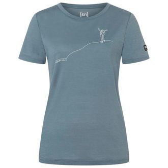 super.natural Berggl&uuml;ck Tee Exclusive Merinoshirt f&uuml;r Damen | grau