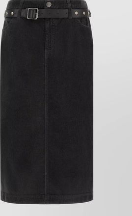 Pinko corduroy midi straight skirt
