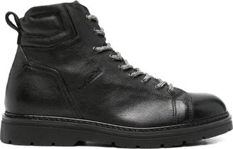 Nero Giardini lace-up leather boots - men - Leather/Leather/Rubber - 42 - Black