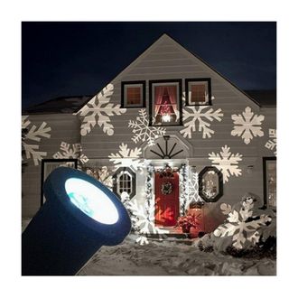 Trade Shop Trade Shop - Faretto Led Effetto Fiocco Neve Bianca Addobbi Natale Para External