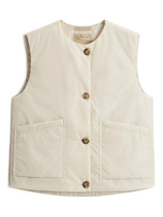 Woolrich button-fastening pocket vest - women - Polyamide/Polyester - L - Neutrals