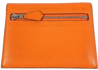 Herm&egrave;s Orange Swift Leather Wallet (Bi-Fold) (Pre-Owned)