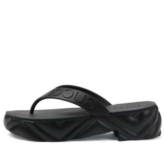 Gucci (WMNS) Gucci Thong Platform Sandal Black 746334-JFM00-1000