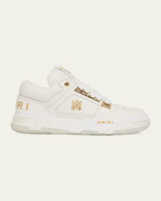 Amiri Mens MA-1 Leather High-Top Sneakers
