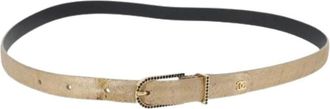 Chanel Pre-owned Vintage Leather Belt - female - Chanel Vintage - Vintage Belts - Yellow - ONE SIZE - Pre-owned