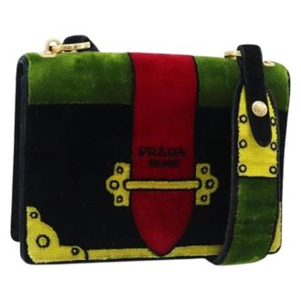 Prada Pre-owned Vintage Schoudertas - Dames - Pre-owned - Veelkleurig - Maat: ONE Size Velours