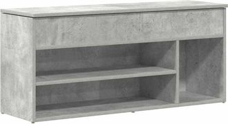 vidaXL Vidaxl - Banco zapatero madera de ingeniería gris hormigón 102x30,5x45cm