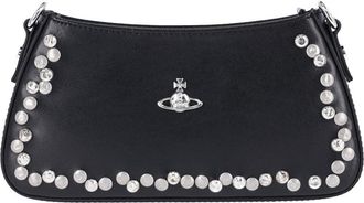 Vivienne Westwood Black Tasha Calfskin Shoulder Bag