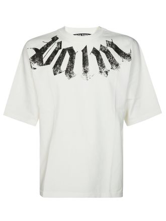Palm Angels Big Neck Logo Loose Boxy T-Shirt