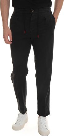 Kiton Pantalone modello jogger Nero Kiton Uomo