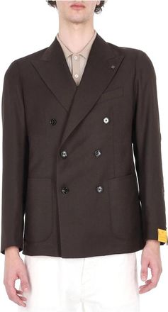 Tagliatore Giacca doppiopetto resca in lana vergine mod. Montecarlo - Heren - Blazers - Bruin - M - Wol - Jassen