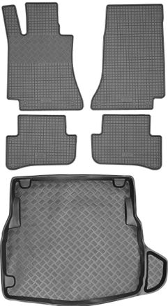 OEM Juego De Alfombrillas De Goma Para Coche Y Alfombrilla Para Maletero Para Mercedes Clase C W205 Sed&aacute;n (a Partir De 2014)