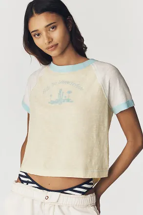 Pilcro Cotton Raglan Graphic Baby Tee