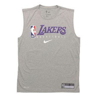 Nike NBA LA Lakers Basketball Sleeveless Jersey For Men Gray AT0629-063