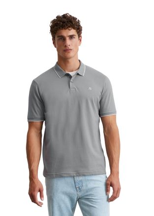 Marc O'Polo Poloshirt MARC OPOLO, Herren, Gr. XXL, berlin breeze, Jersey, Obermaterial: 95% Baumwolle, 5% Elasthan, regular fit, Rippb&uuml;ndchen, Shirts Poloshirt, a