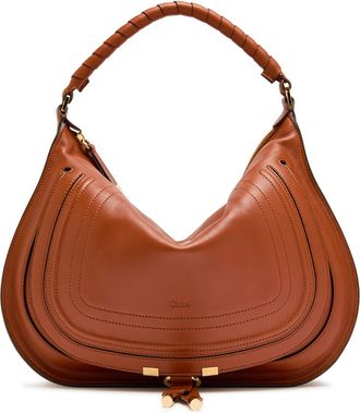 Chlo&eacute; Marcie Medium Leather Shoulder bag - Brown - One Size