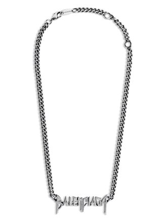 Balenciaga Collana a catena Typo - Argento