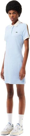Lacoste Womens Ef1676 Collared Neck Mini T-Shirt Dress in Blue/Flour - Size 4 UK