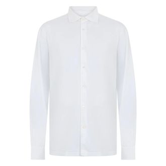 Fedeli Formal Shirts, male, White, Size: 4XL Long-Sleeve Classic Collar Shirt