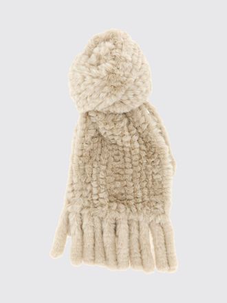 Pinko Geloso Polyester Scarf with Fringed Edges and Applied Logo