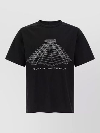 Rick Owens graphic print cotton crew neck short sleeve t-shirt