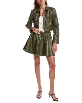 Shelli Segal Curved Hem Cropped Jacket